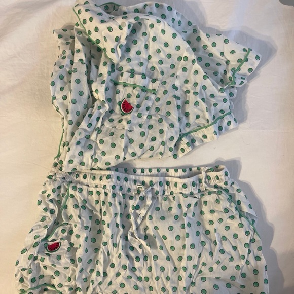 Roller Rabbit Green and White Patterned Pajama Set - Picture 3 of 5